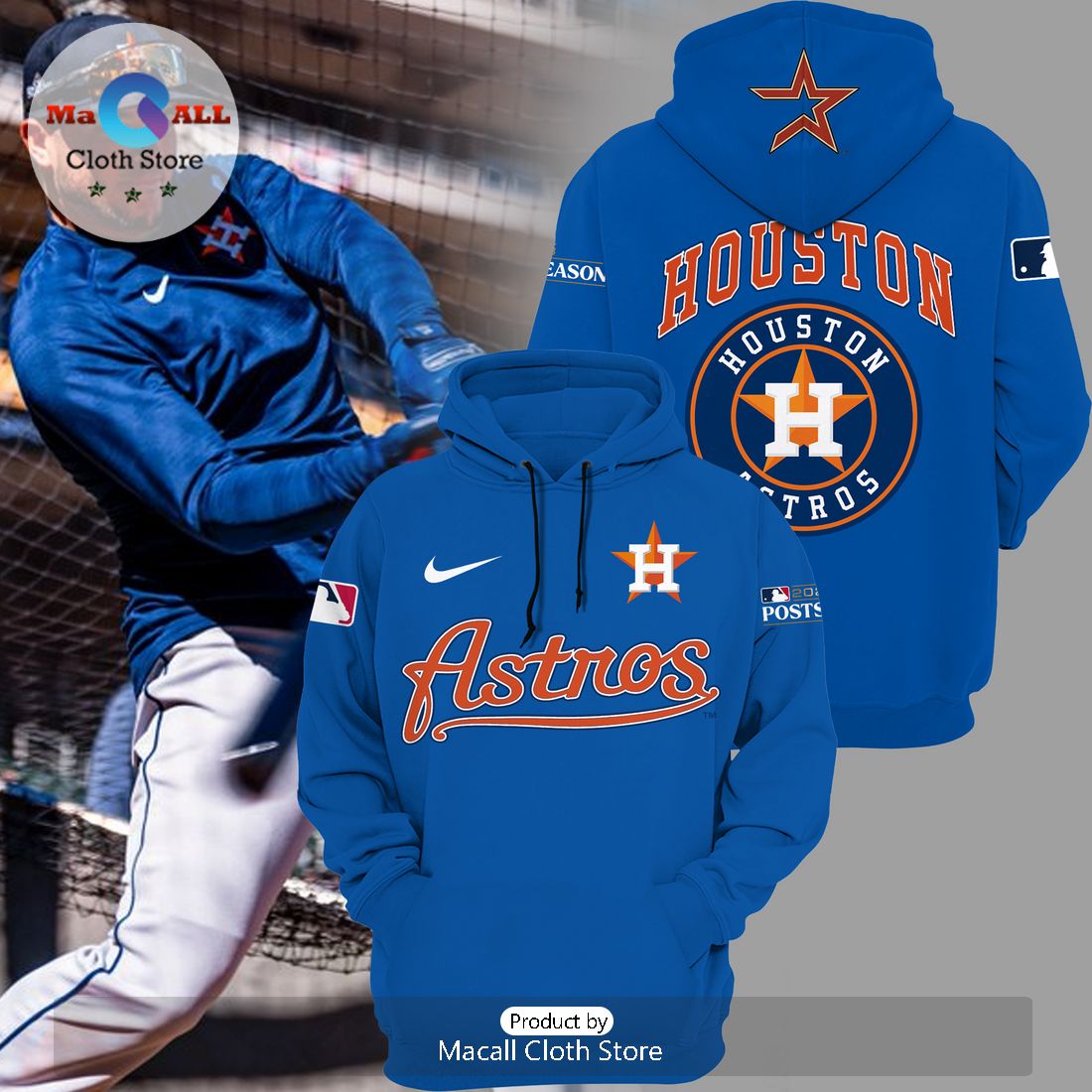 MLB Houston Astros 2024 Postseason Navy Hoodie And Pants