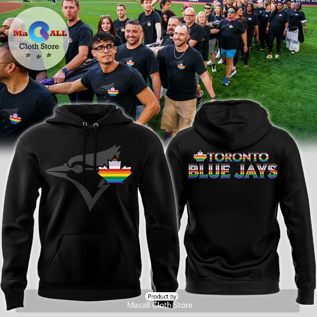 MLB Pride Night Toronto Blue Jays Black Hoodie And Pants