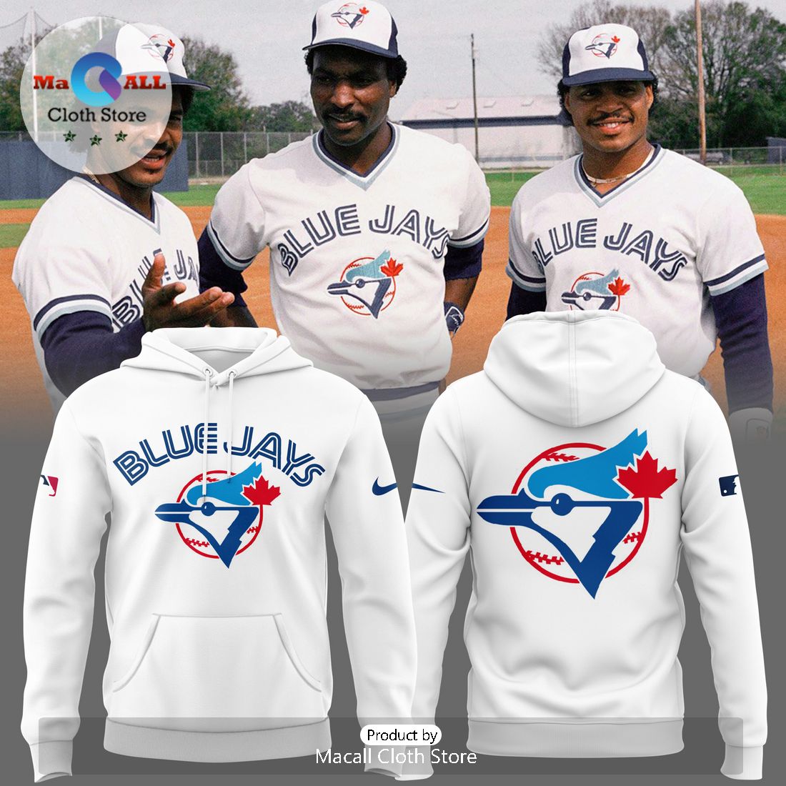 Toronto Blue Jays Baseball MLB White Hoodie And Pants