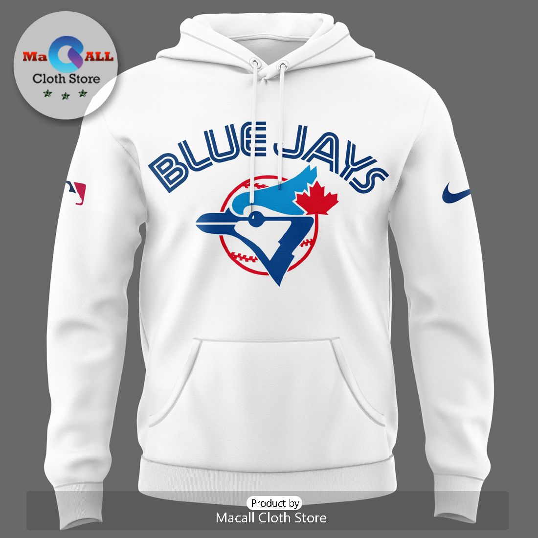 Toronto Blue Jays Baseball MLB White Hoodie And Pants