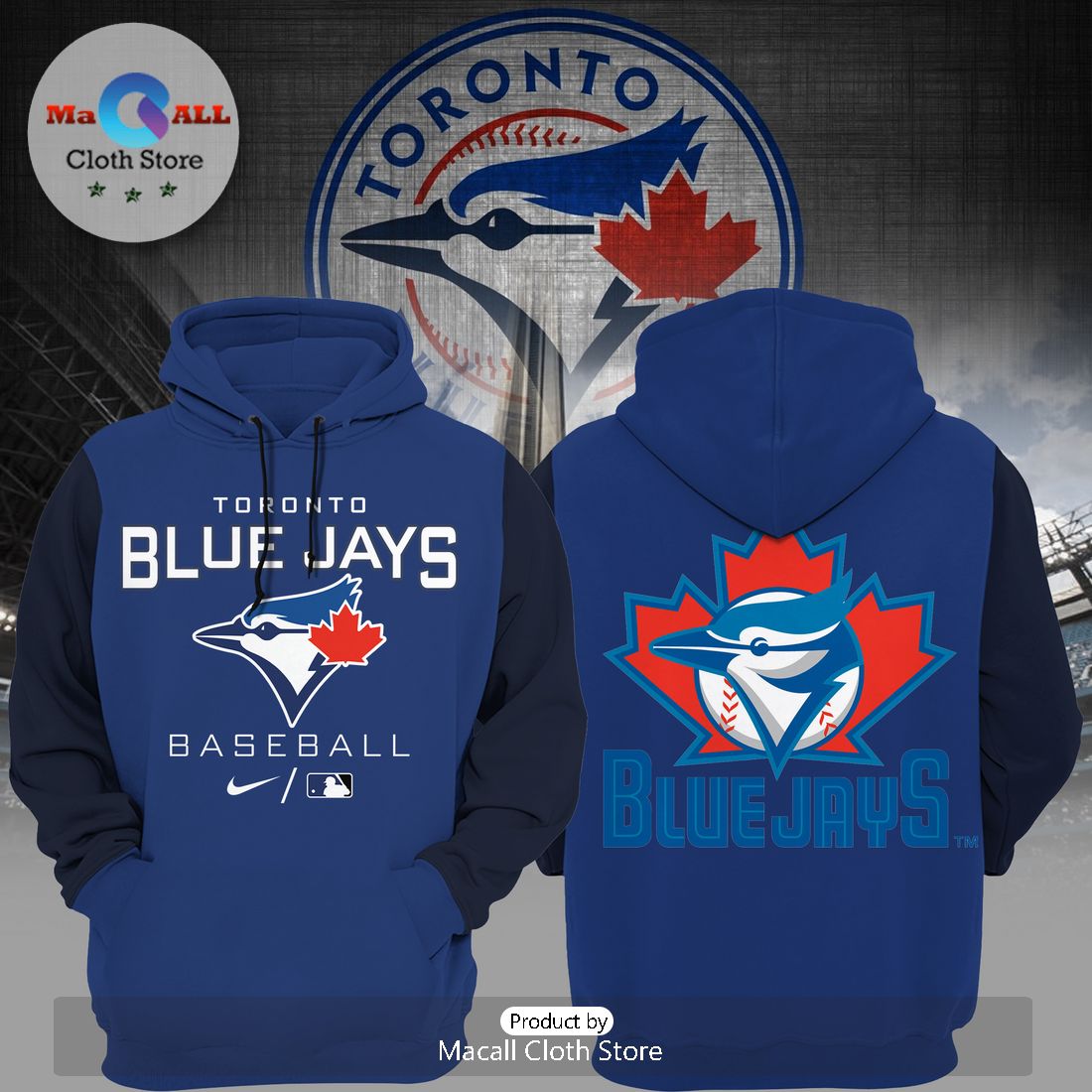 Toronto Blue Jays MLB Baseball Navy Hoodie And Pants