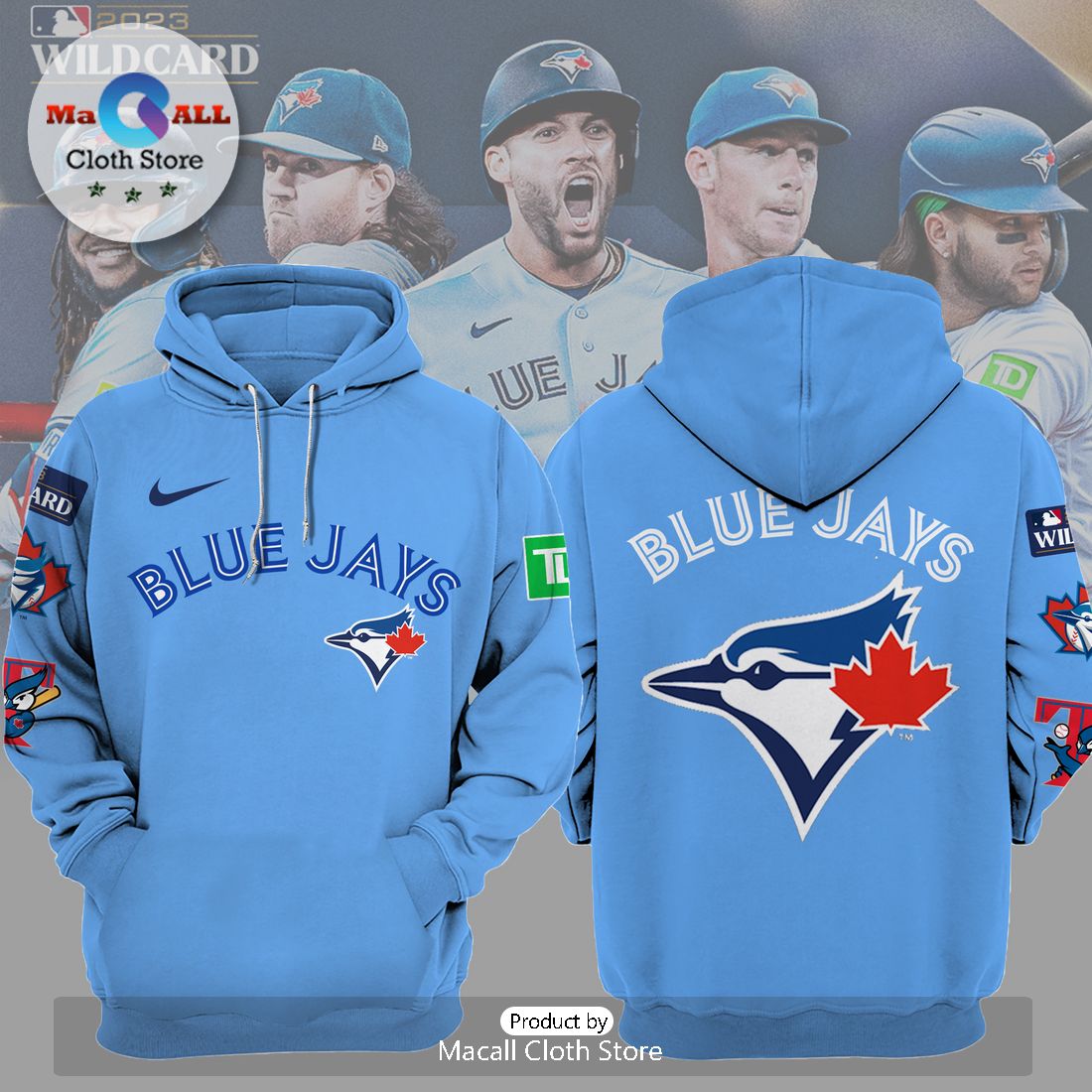 Toronto Blue Jays MLB Wildcard Blue Hoodie And Pants
