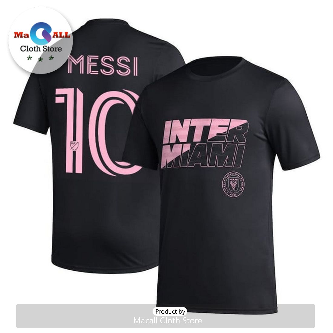 2024 Lionel Messi Inter Miami Black 3D Hoodie