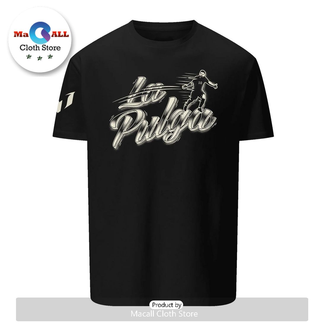 2024 Lionel Messi La Pulga Black 3D Hoodie