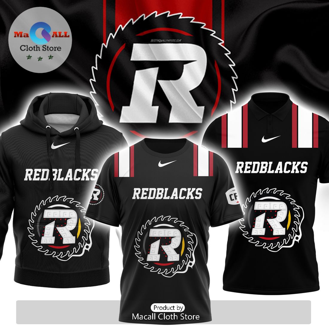 2024 Ottawa Redblacks Indigenous Merch Hoodie 3D