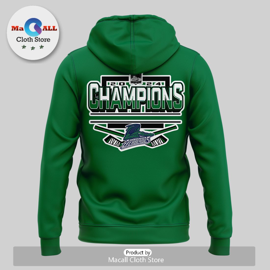 4Times Kelly Cup Florida Everblade Green Hoodie 3D