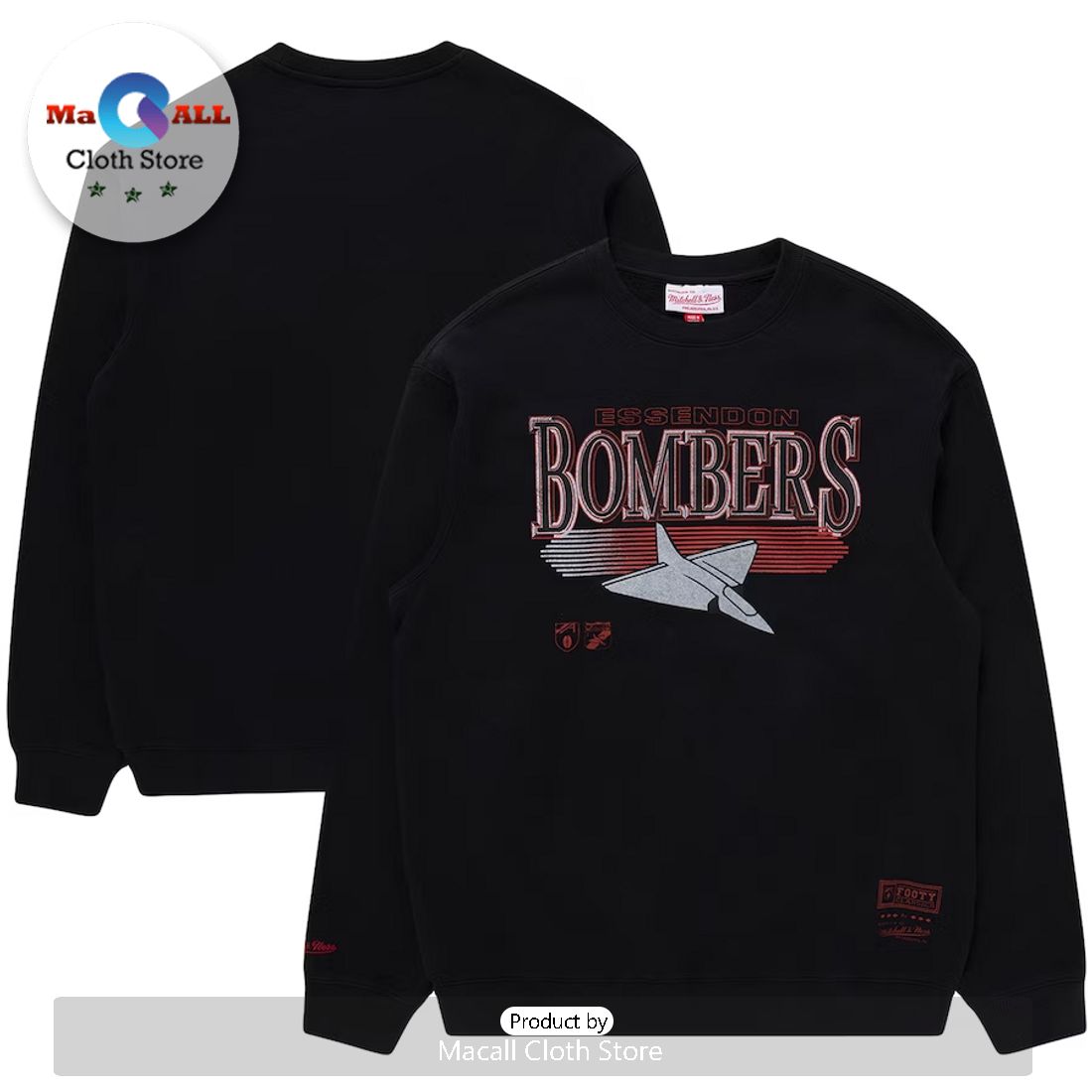 AFL Essendon Bombers Football Black Hoodie 3D