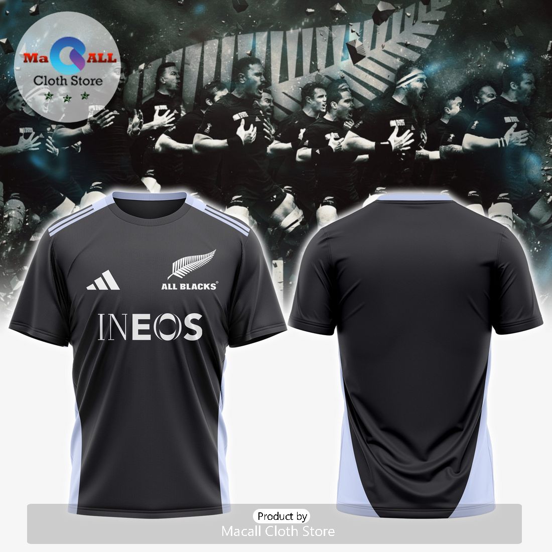 All Blacks Rugby Union Home Printed Jersey Hoodie 3D