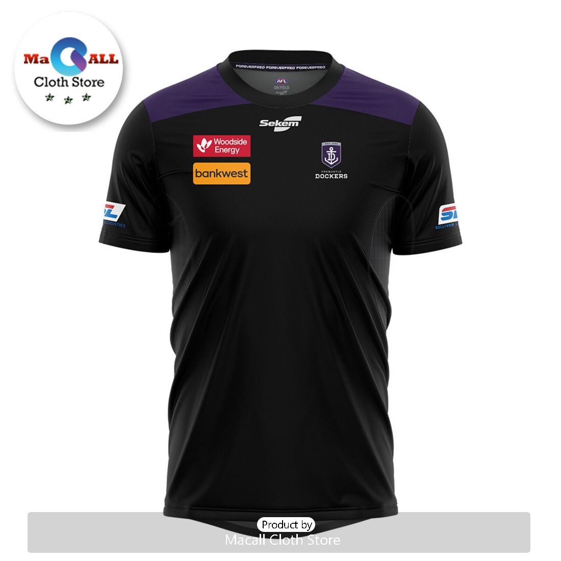 Fremantle Dockers AFL Football Club Black 3D Hoodie