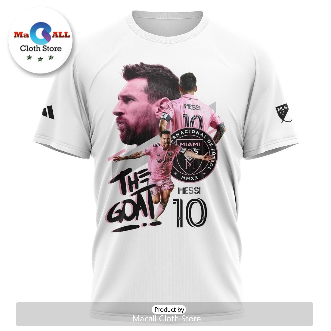 Lionel Messi Men's Inter Miami Champions White 3D Hoodie Lionel Messi Men's Inter Miami Champions White 3D Hoodie