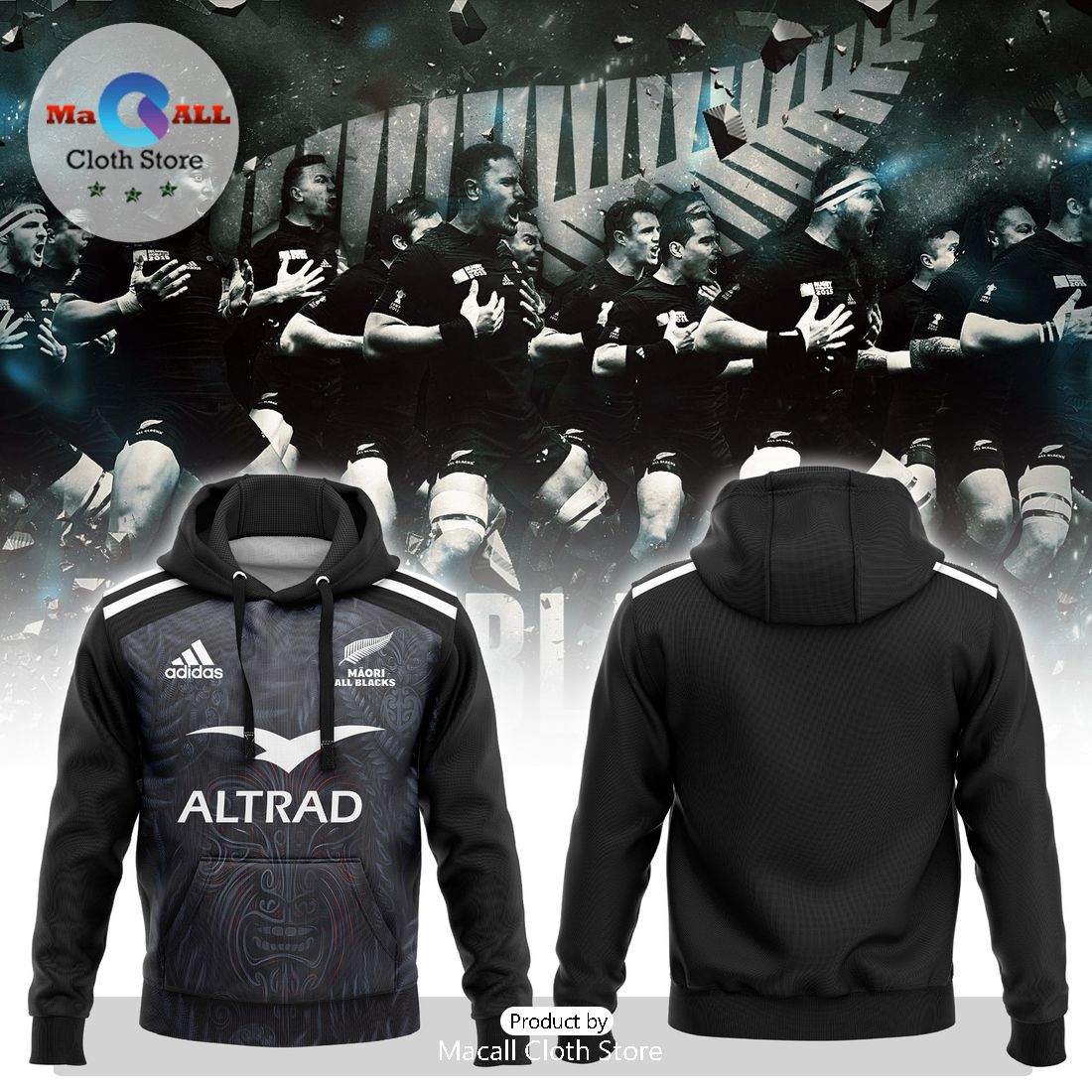 Maori All Blacks Rugby Union 2024 25 Home 3D Hoodie Maori All Blacks Rugby Union 2024 25 Home 3D Hoodie