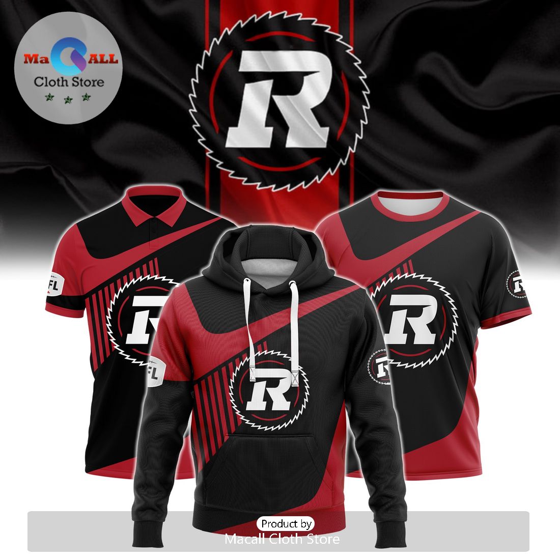 Men’s Ottawa Redblacks Indigenous Merch Hoodie 3D