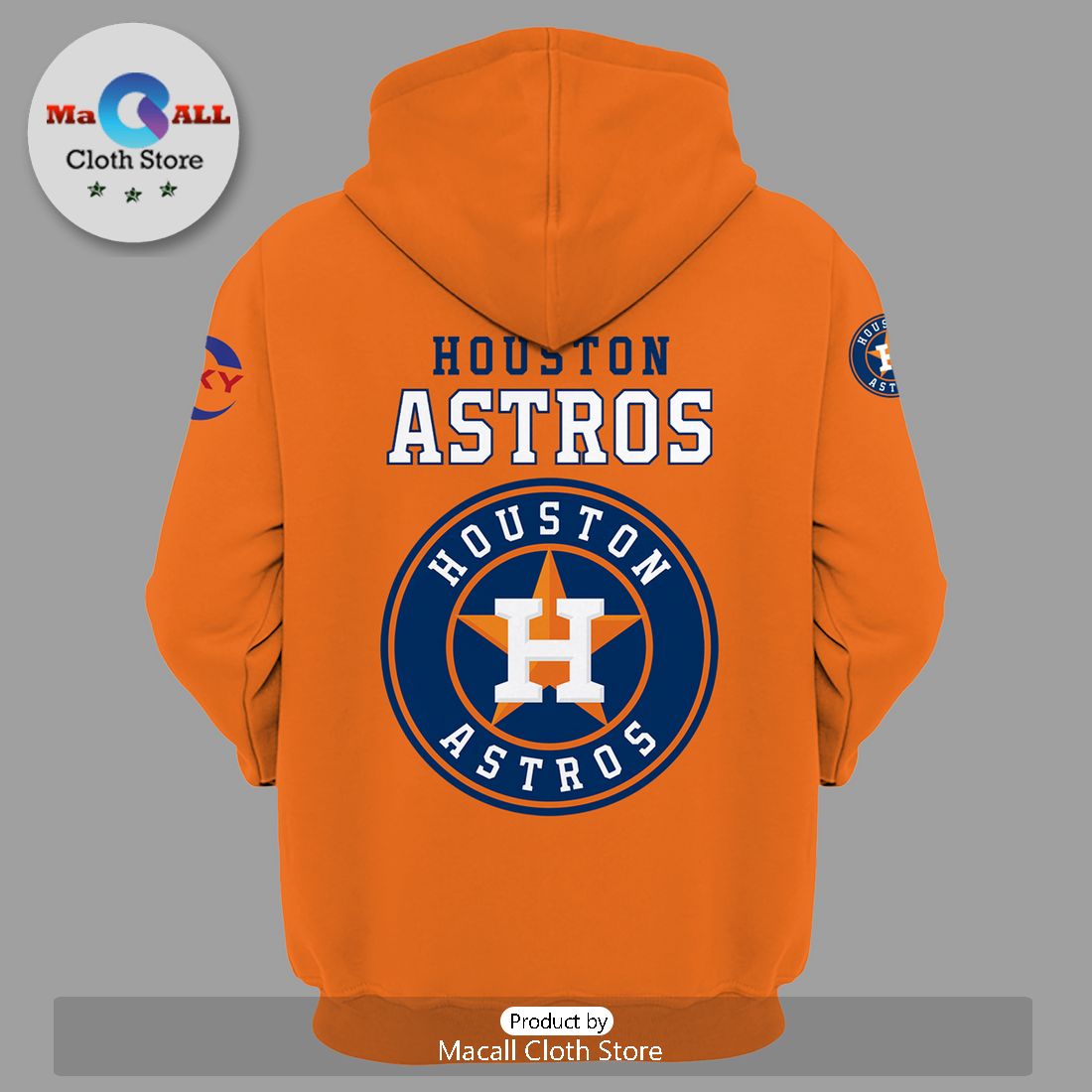 MLB Houston Astros 2024 Orange Hoodie 3D