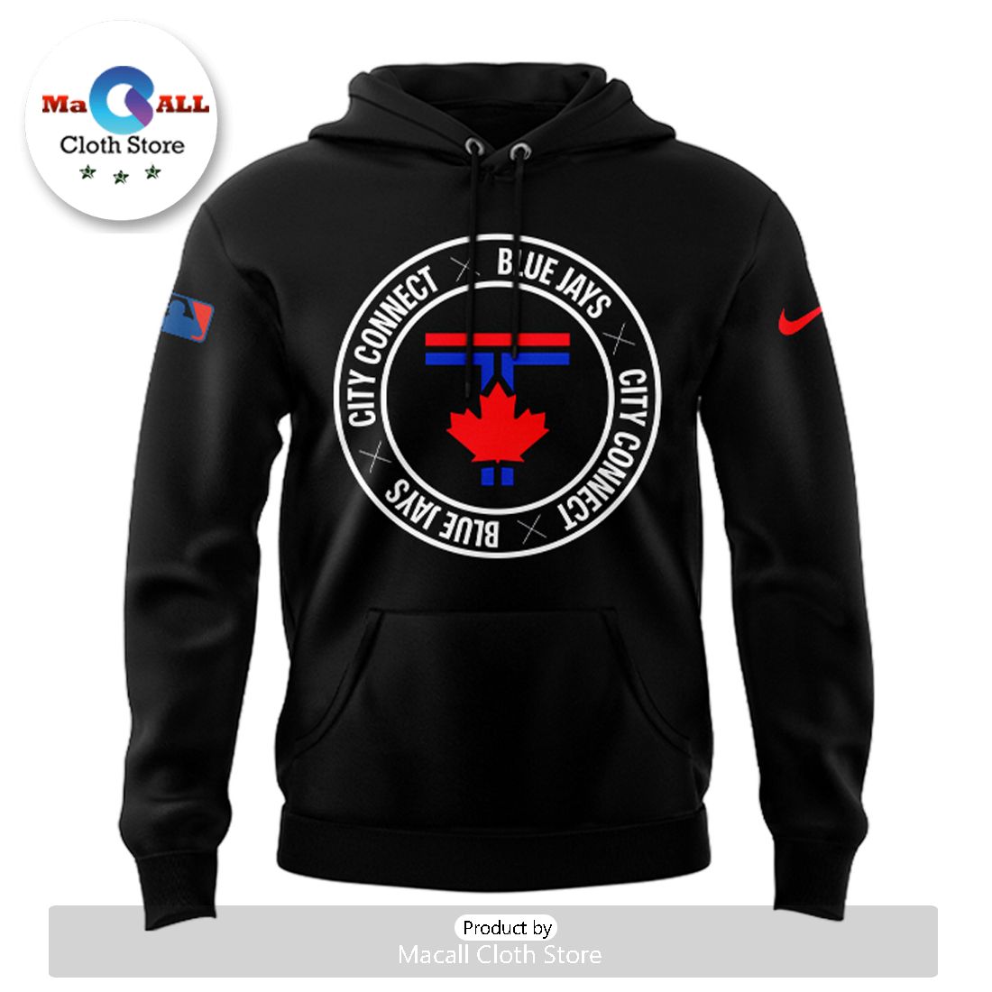 Toronto Blue Jays MLB City Connect Black Hoodie 3D