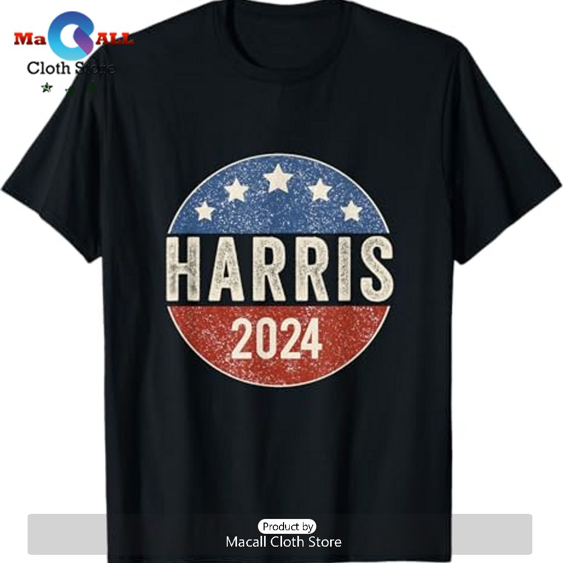 Kamala Harris 2024 For President Campaign US Flag Graphic Tee
