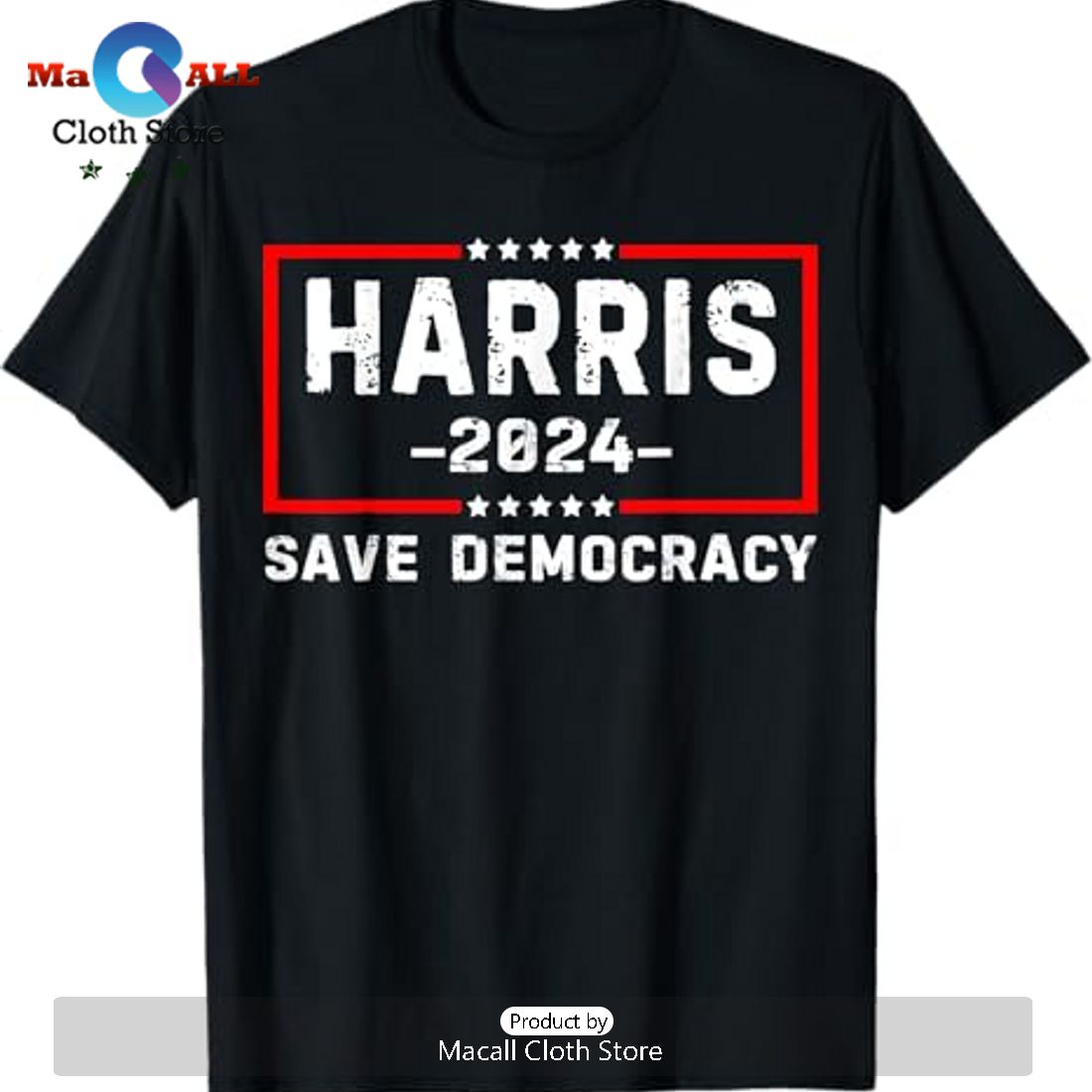 Kamala Harris 2024 US Flag Democratic President Graphic Tee