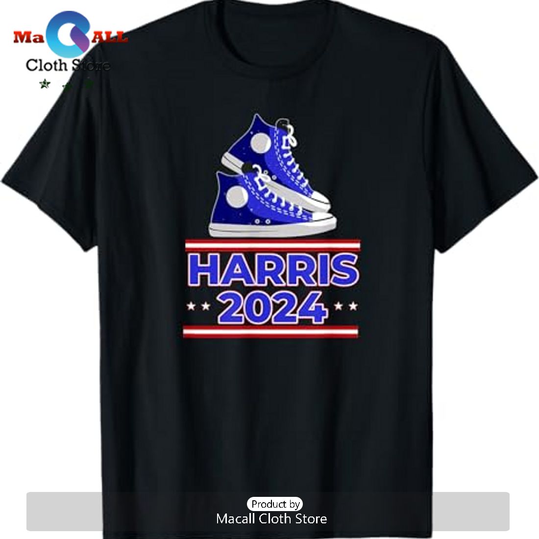 Kamala Harris 2024 Vote President Sneakers Meme Graphic Tee