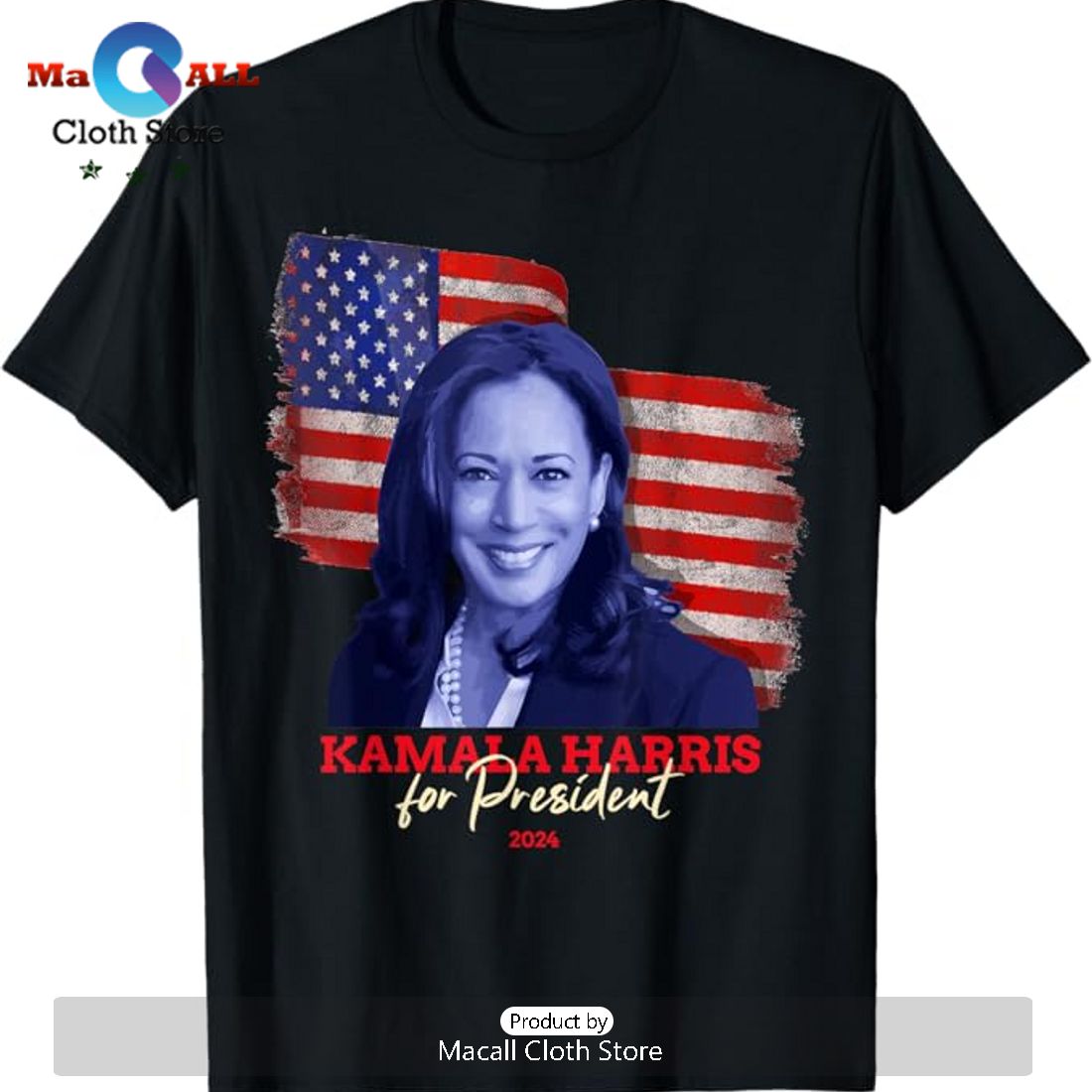 Kamala Harris for President 2024 Madam Vice President Graphic Tee