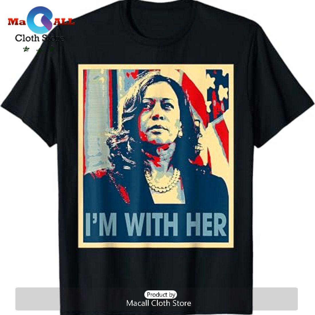 Kamala-Harris I’m With Her Kamala Vote For 2024 Graphic Tee