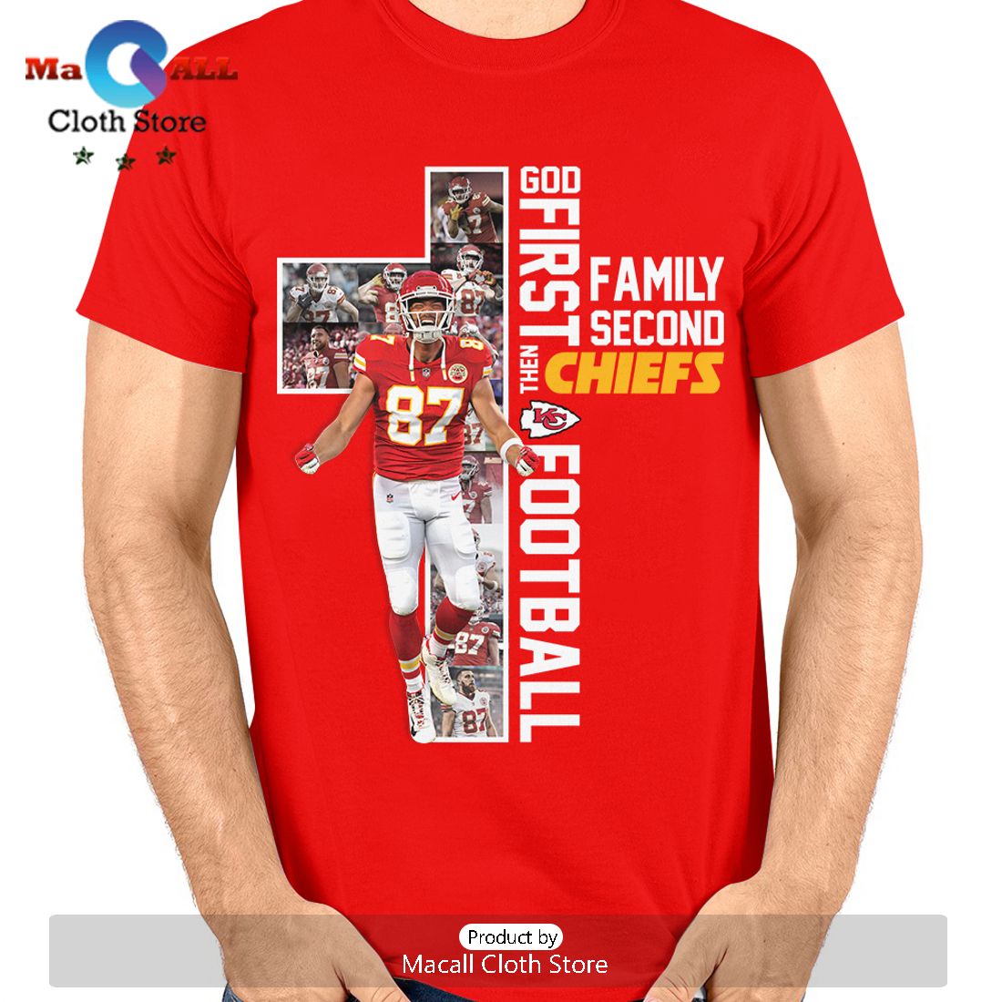 God First Special Family Second Then Chiefs Football Crew Neck T-Shirt
