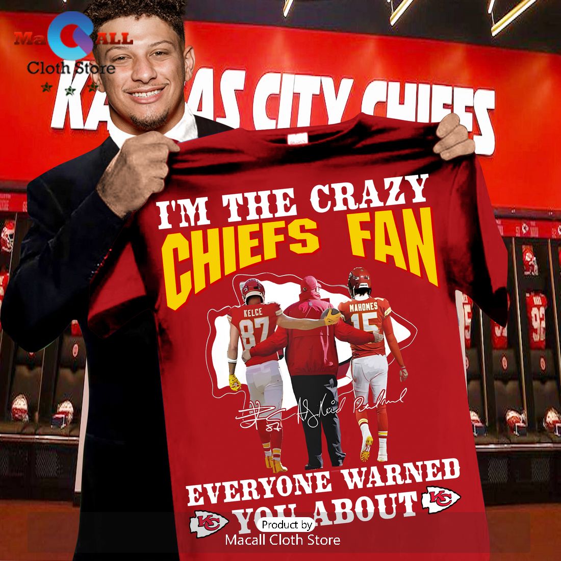 I’m A Crazy Chiefs Fan Everyone Warned You About Signatures Crew Neck T-Shirt