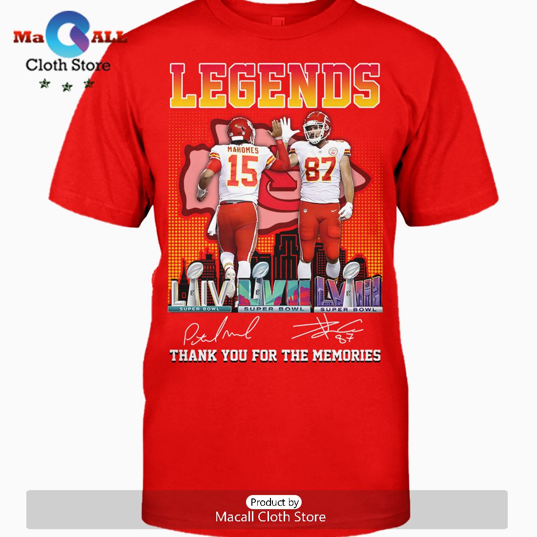 Kansas City Chiefs Legend Thank You For The Memories Crew Neck T-Shirt
