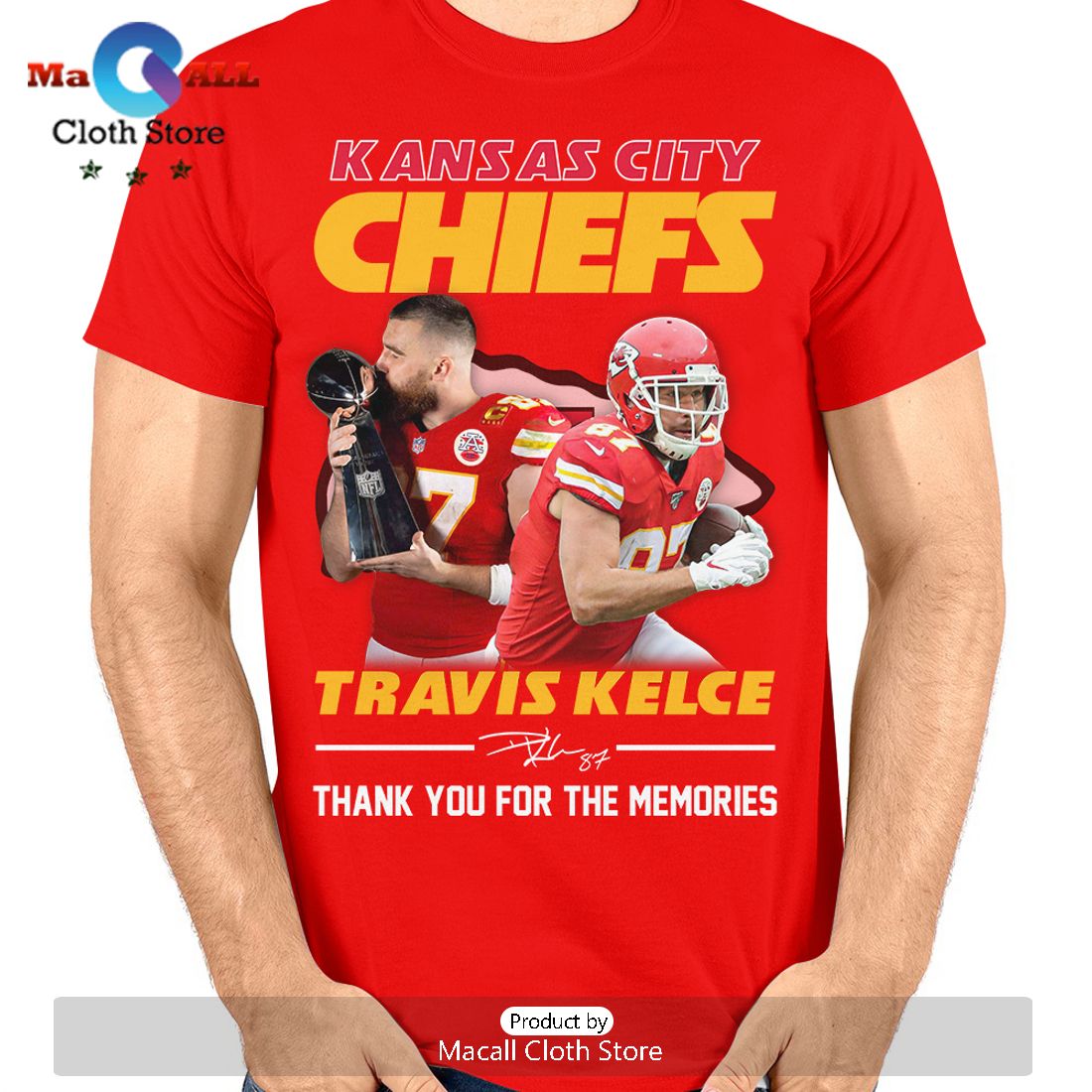 Kansas City Chiefs Patrick Mahomes Signatures Memories Crew Neck T-Shirt