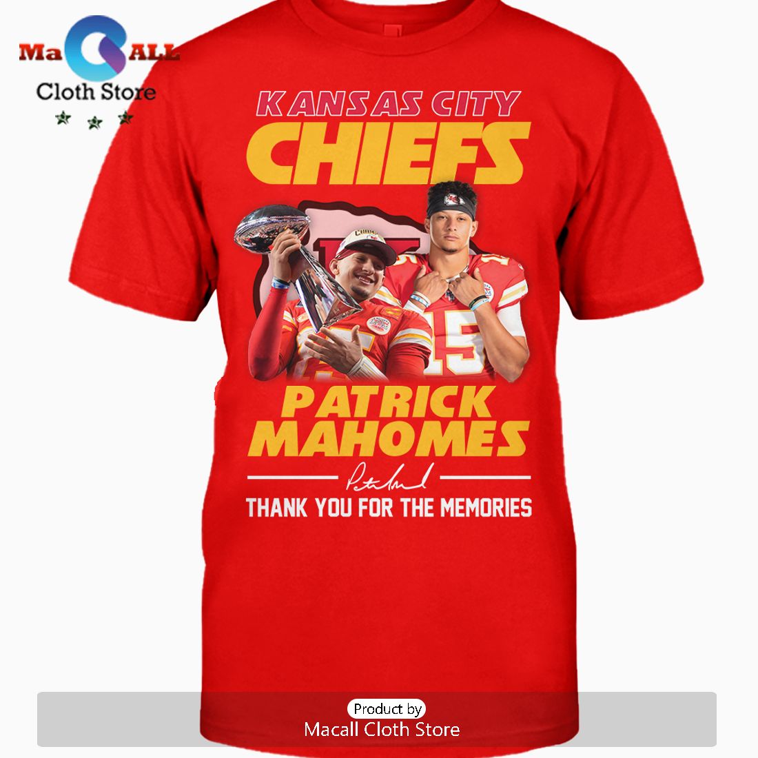 Kansas City Chiefs Patrick Mahomes Thank You For The Memories Crew Neck T-Shirt