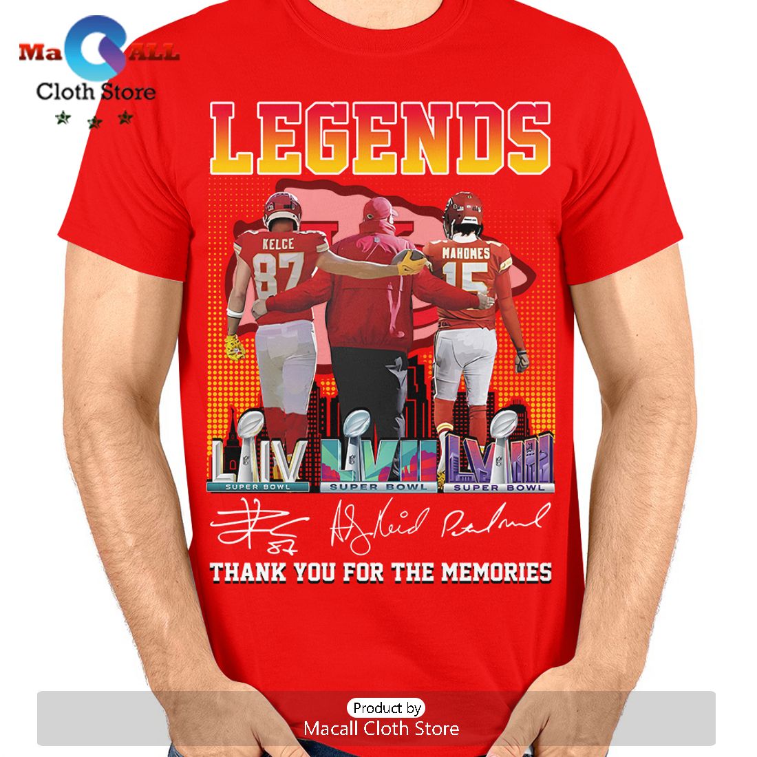 Legends Thank You For The Memories Kansas City Chiefs Crew Neck T-Shirt