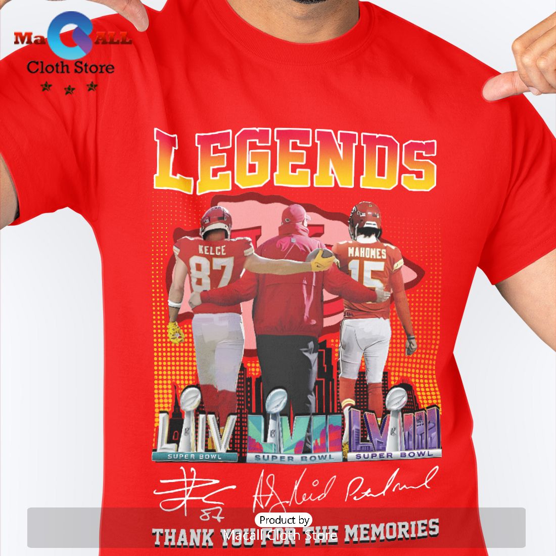 Legends Thank You For The Memories Kansas City Chiefs Crew Neck T-Shirt