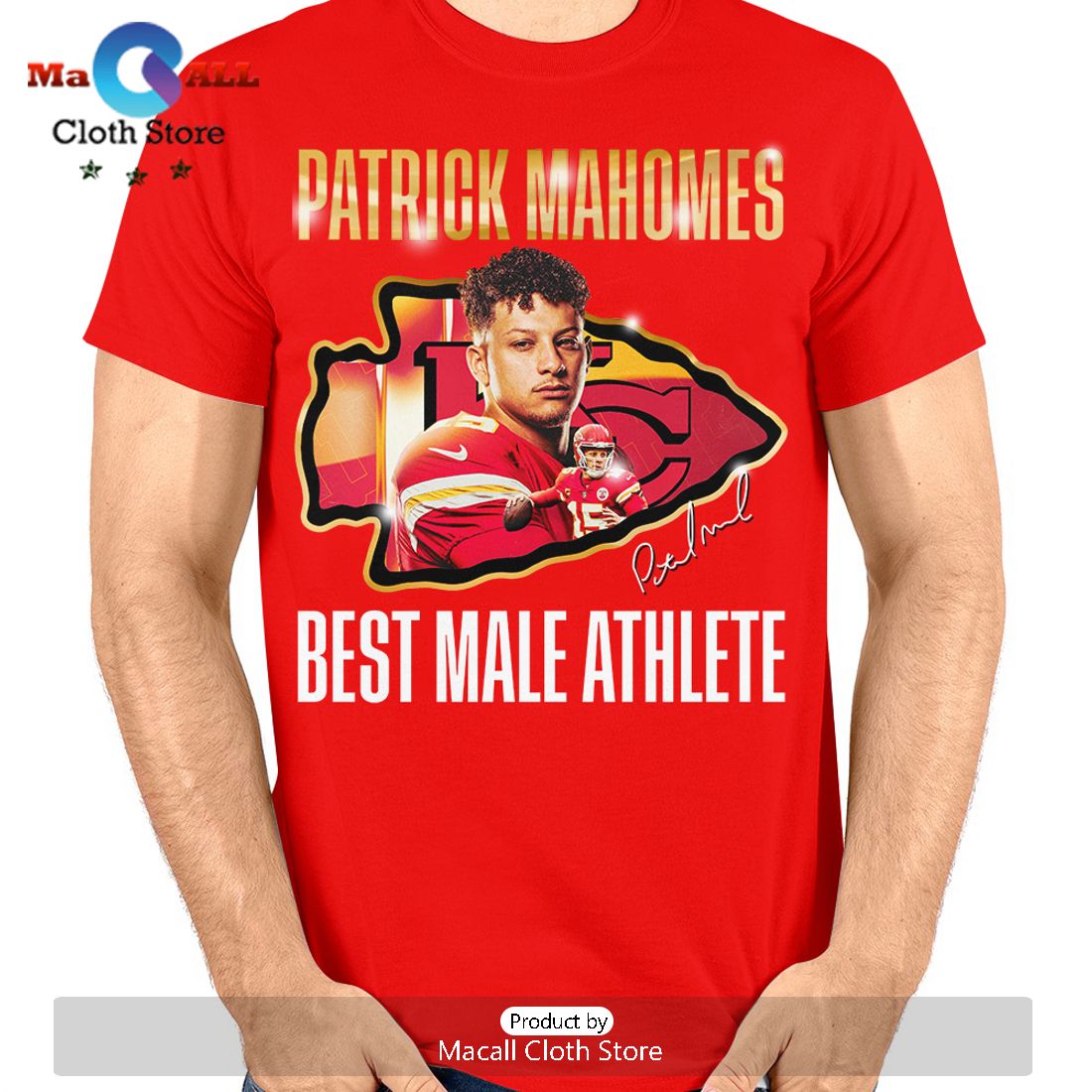 Patrick Mahomes Signatures Best NFL Players Crew Neck T-Shirt
