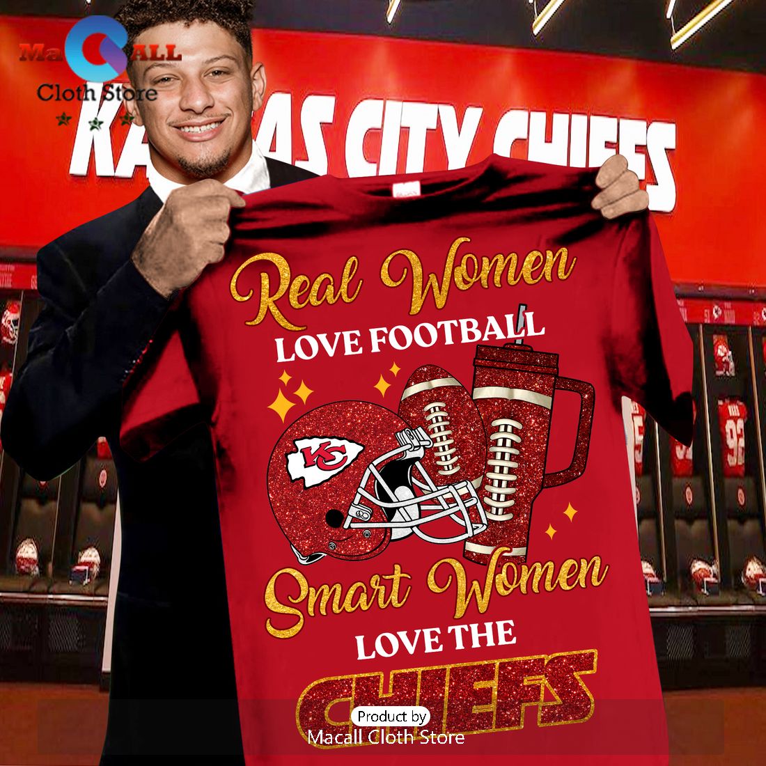 Real Women Love FootBall Smart Women Love Chiefs Crew Neck T-Shirt