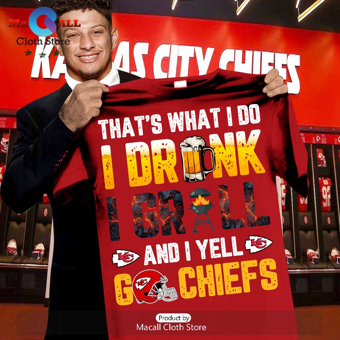 That’s What I Do I Drink I Grill Go Chiefs Crew Neck T-Shirt