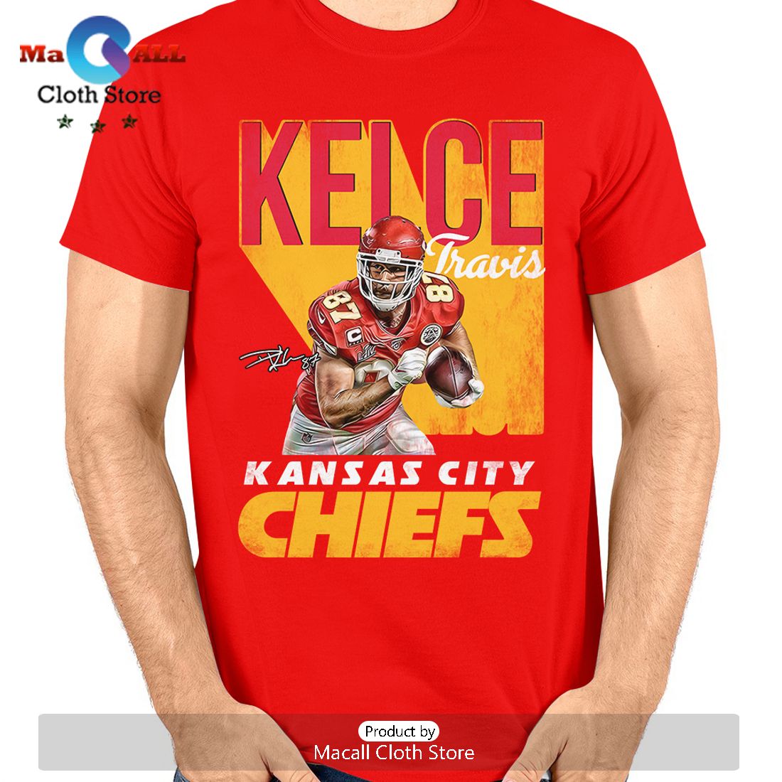 Travis Kelce Kansas City Chiefs Signatures Crew Neck T-Shirt