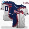 MLB Atlanta Braves Pink Design Fight Breast Cancer Baseball Jersey