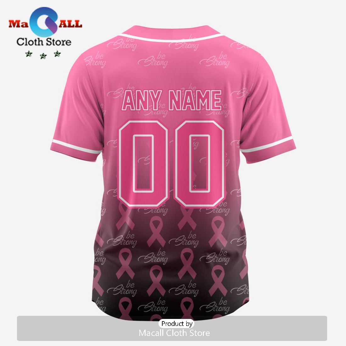 MLB Atlanta Braves Pink Design Fight Breast Cancer Baseball Jersey