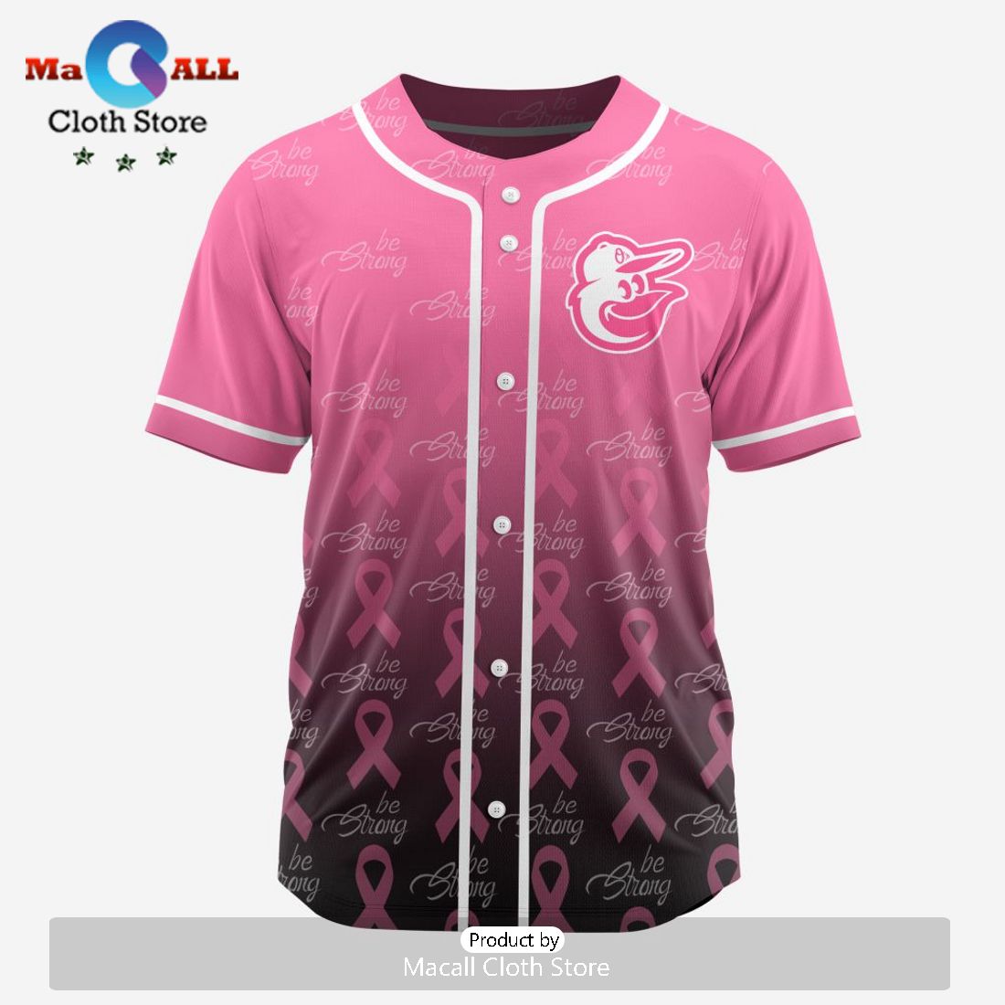 MLB Baltimore Orioles Pink Design Fight Breast Cancer Baseball Jersey
