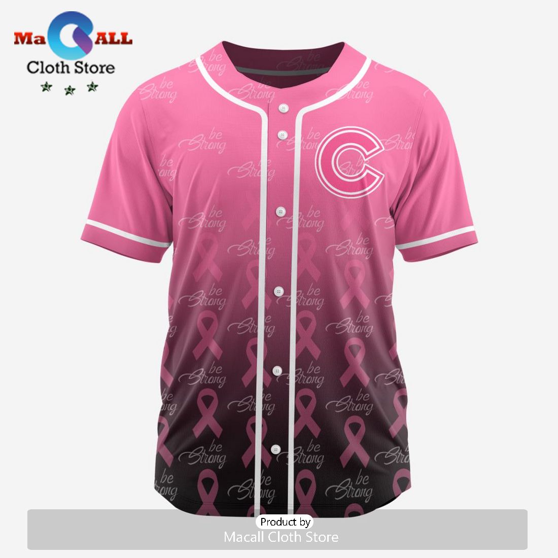 MLB Chicago Cubs Pink Design Fight Breast Cancer Baseball Jersey
