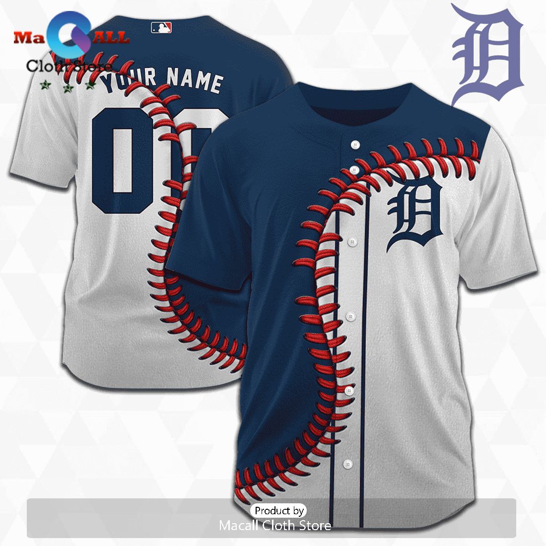 MLB Detroit Tigers Personalized Mix Baseball Jersey