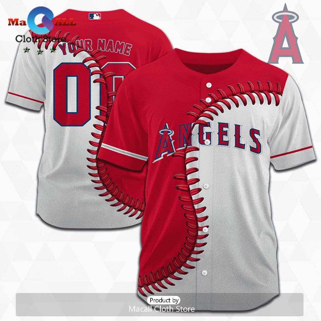 MLB Los Angeles Angels Personalized Mix Baseball Jersey