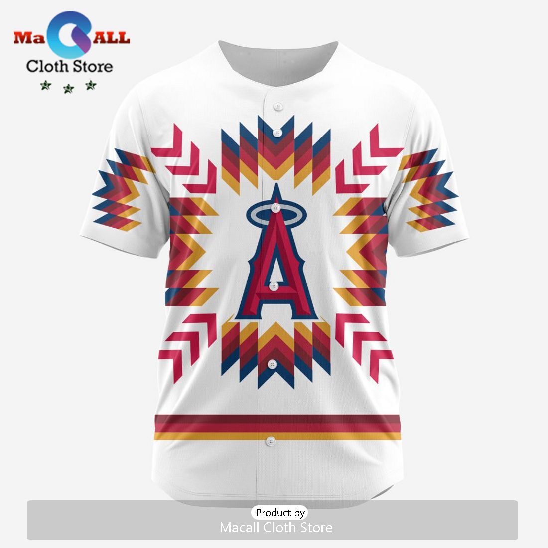 MLB Los Angeles Angels Special Native Design Baseball Jersey