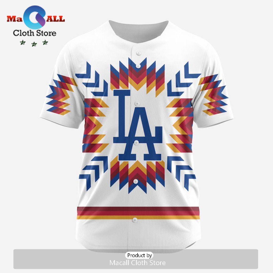 MLB Los Angeles Dodgers Special Native Design Baseball Jersey