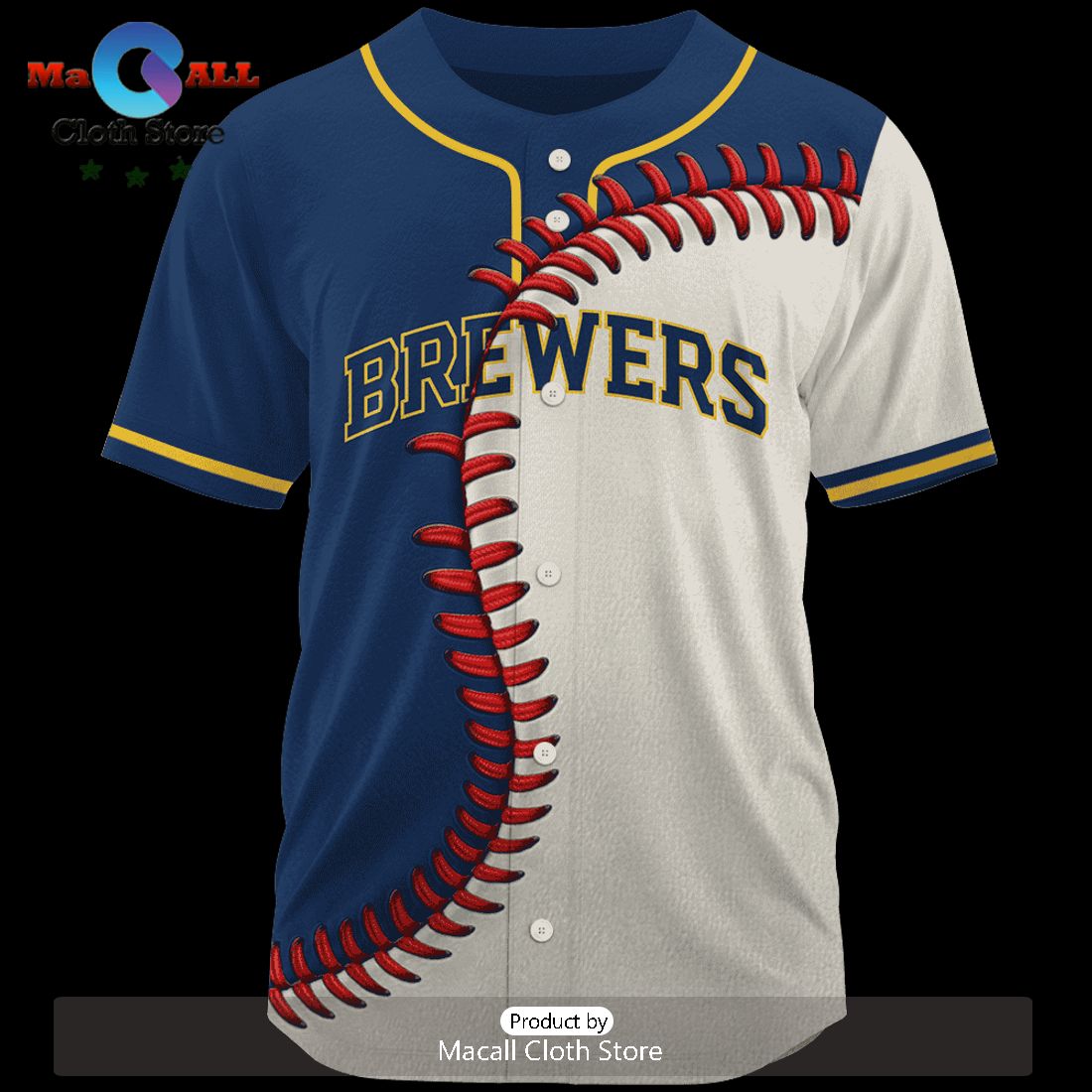 MLB Milwaukee Brewers Personalized Mix Baseball Jersey