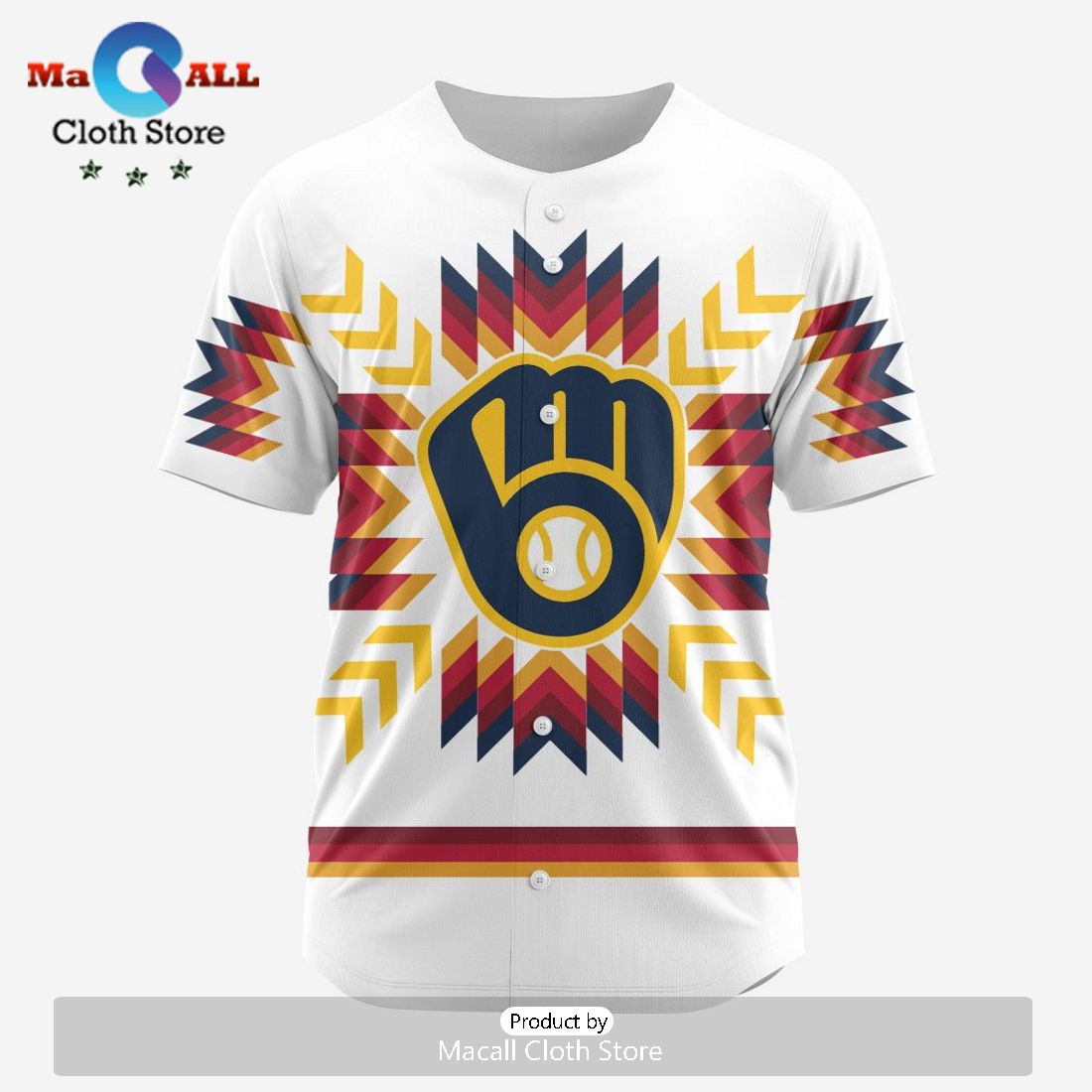 MLB Milwaukee Brewers Special Native Design Baseball Jersey