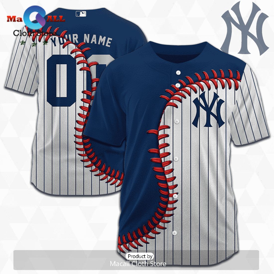 MLB New York Yankees Personalized Mix Baseball Jersey