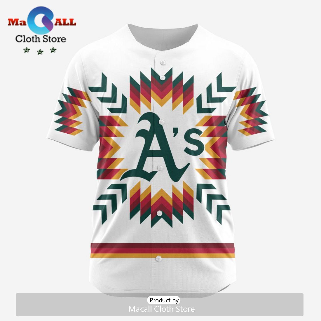MLB Oakland Athletics Special Native Design Baseball Jersey