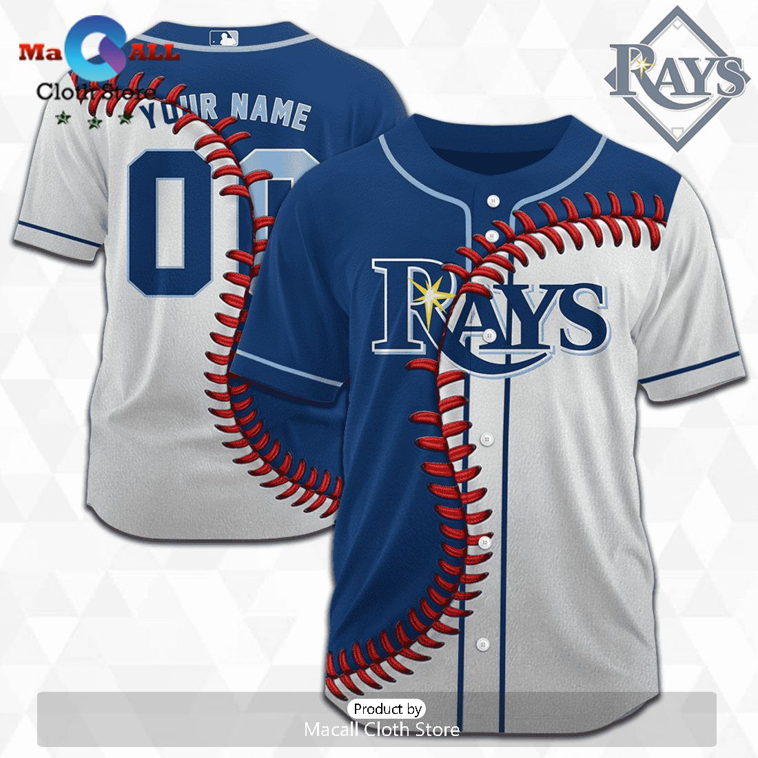 MLB Tampa Bay Rays Personalized Mix Baseball Jersey