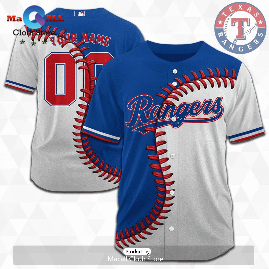 MLB Texas Rangers Personalized Mix Baseball Jersey
