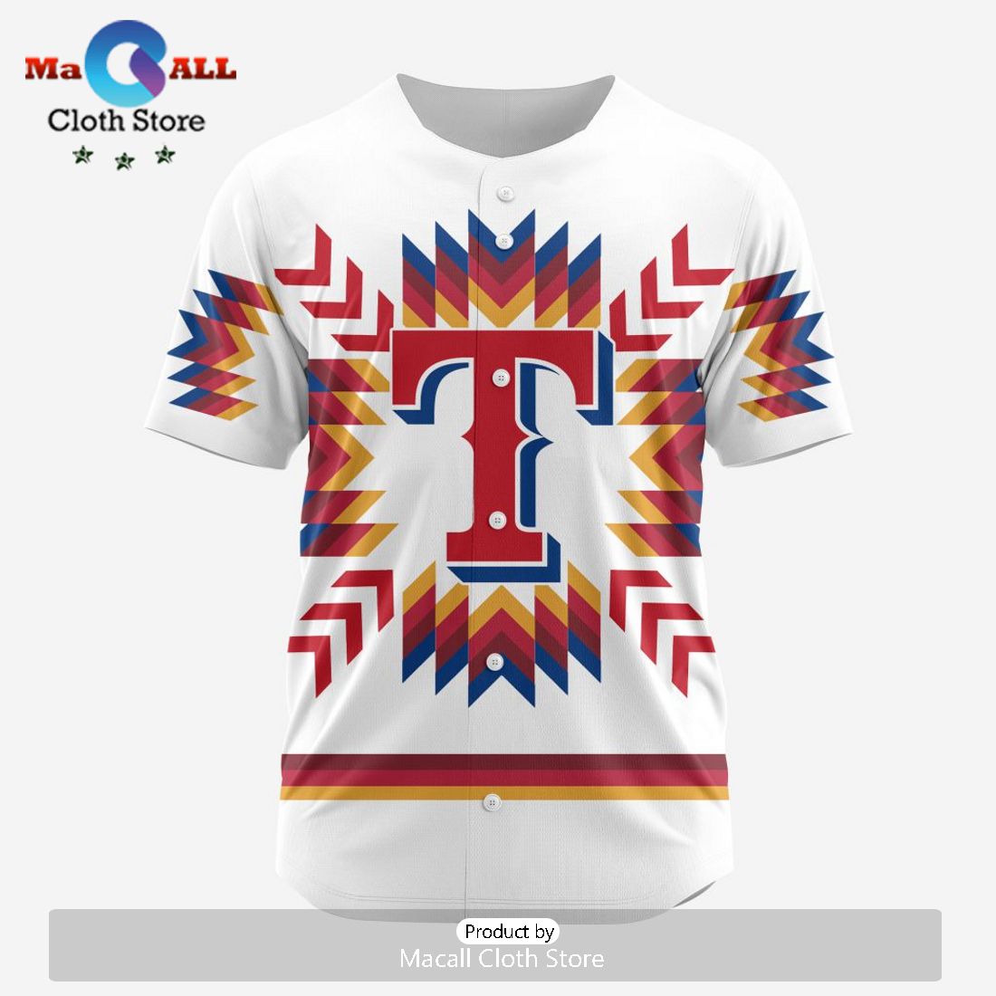 MLB Texas Rangers Special Native Design Baseball Jersey