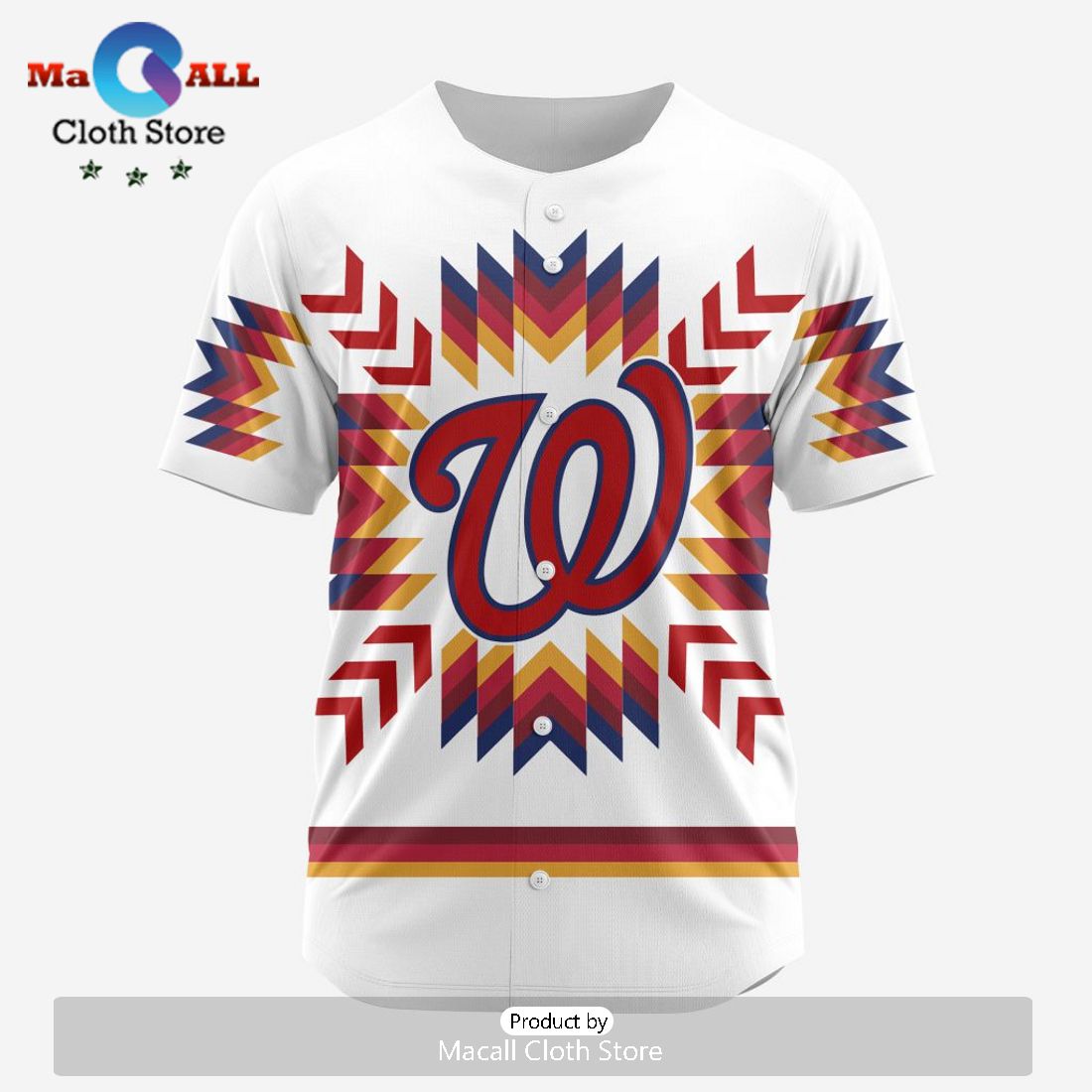 MLB Washington Nationals Special Native Design Baseball Jersey